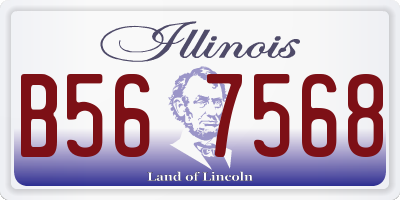 IL license plate B567568