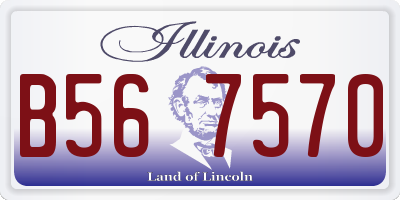 IL license plate B567570
