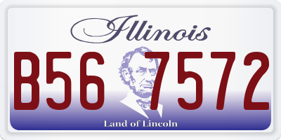 IL license plate B567572