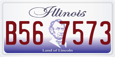 IL license plate B567573