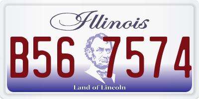 IL license plate B567574