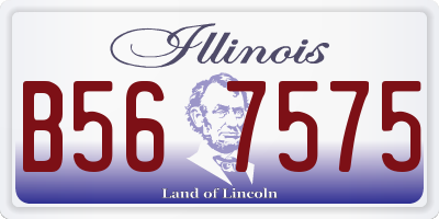 IL license plate B567575