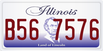 IL license plate B567576