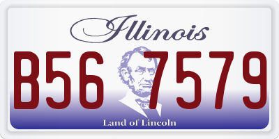 IL license plate B567579