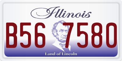 IL license plate B567580