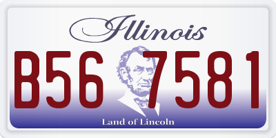 IL license plate B567581