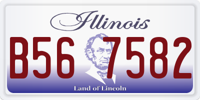IL license plate B567582