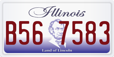 IL license plate B567583
