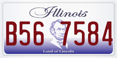 IL license plate B567584
