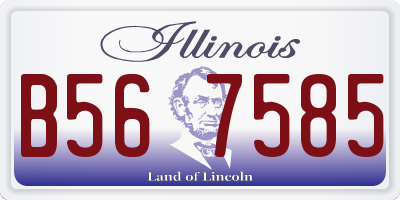 IL license plate B567585
