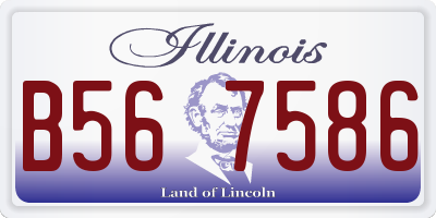 IL license plate B567586