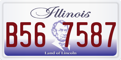 IL license plate B567587