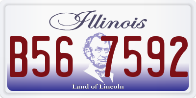 IL license plate B567592