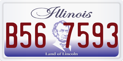 IL license plate B567593