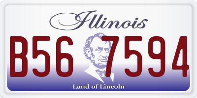 IL license plate B567594