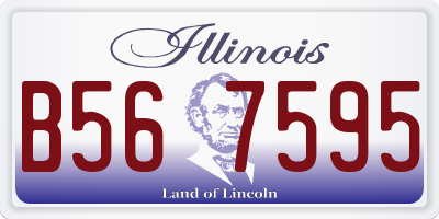 IL license plate B567595