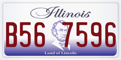 IL license plate B567596