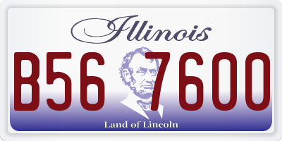 IL license plate B567600