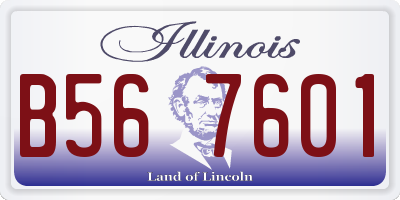IL license plate B567601