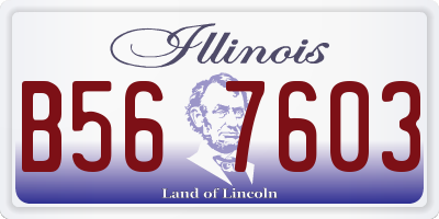 IL license plate B567603