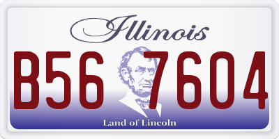 IL license plate B567604