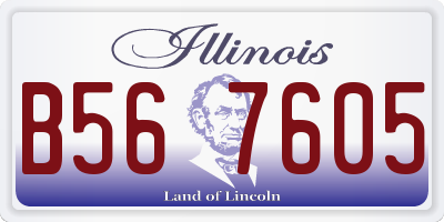 IL license plate B567605