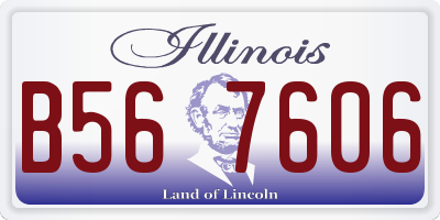 IL license plate B567606