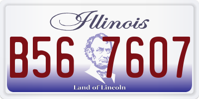 IL license plate B567607