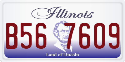 IL license plate B567609