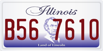IL license plate B567610