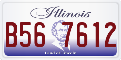 IL license plate B567612