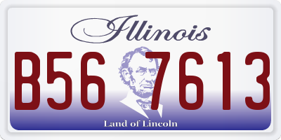 IL license plate B567613