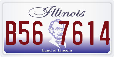 IL license plate B567614