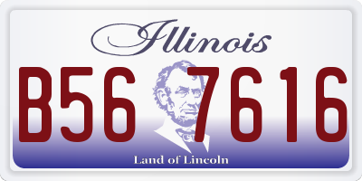 IL license plate B567616
