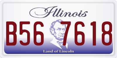 IL license plate B567618