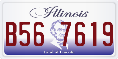 IL license plate B567619