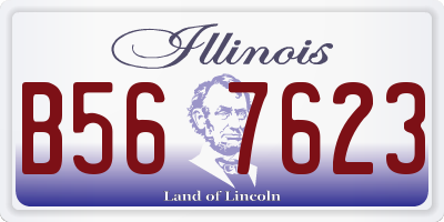 IL license plate B567623