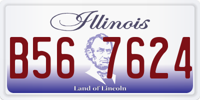 IL license plate B567624