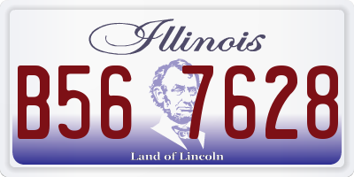 IL license plate B567628