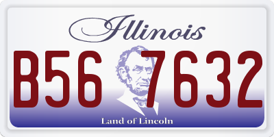 IL license plate B567632
