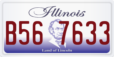 IL license plate B567633