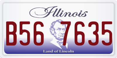 IL license plate B567635