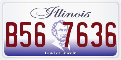 IL license plate B567636