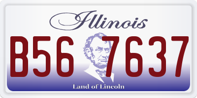 IL license plate B567637