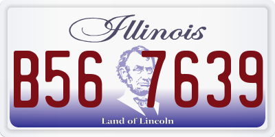 IL license plate B567639