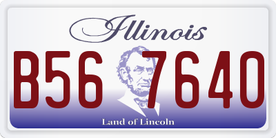 IL license plate B567640