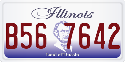 IL license plate B567642