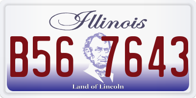 IL license plate B567643