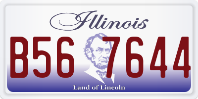 IL license plate B567644
