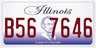 IL license plate B567646